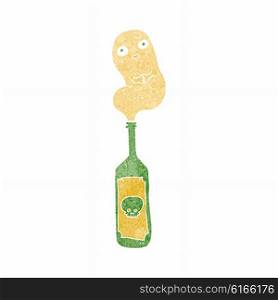 cartoon ghost in bottle
