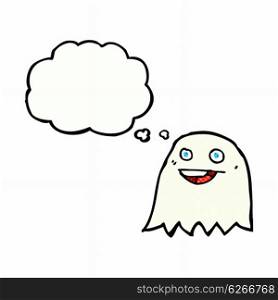 cartoon ghost with thought bubble