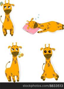 Cartoon giraffe vector image