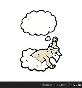 cartoon god on cloud