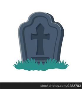 cartoon gravestones of the dead The crucifix on the grave halloween night horror