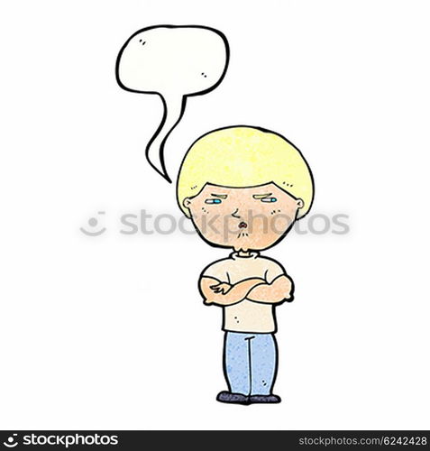 cartoon grumpy man with speech bubble