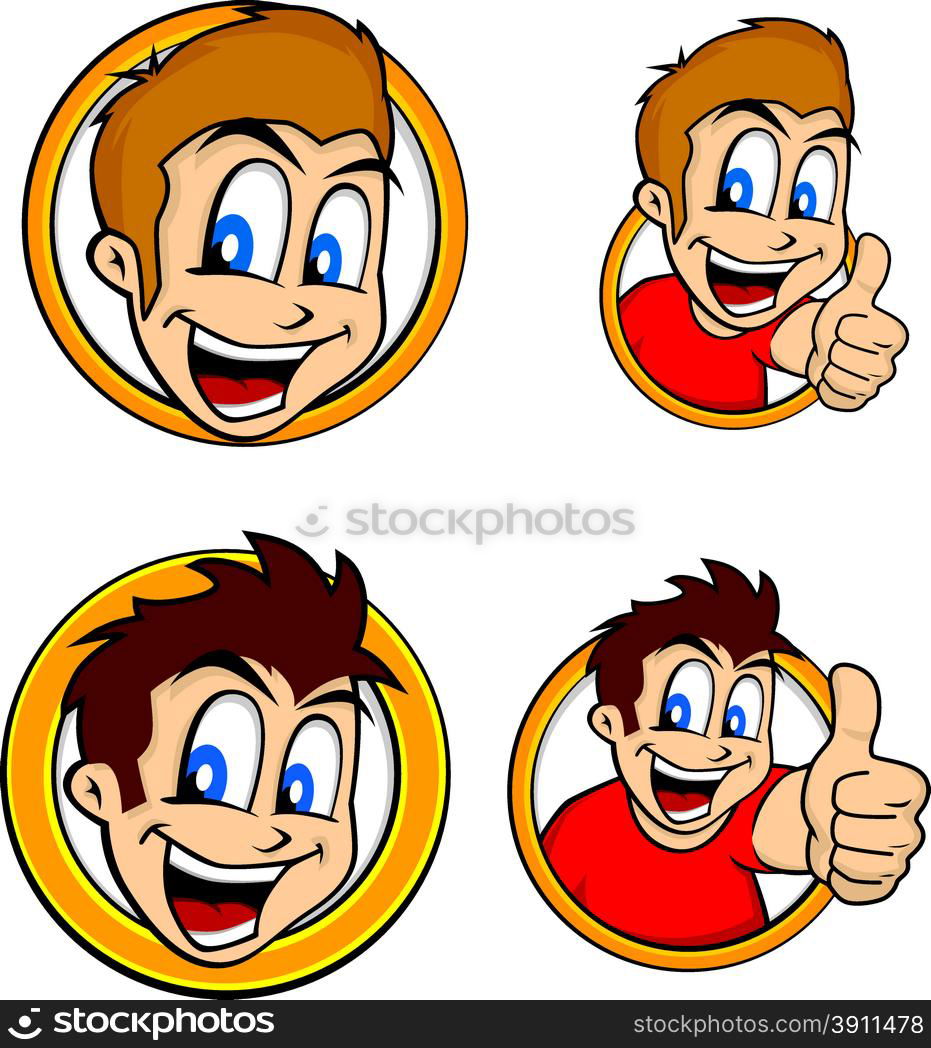 Cartoon Guy Thumbs Up. Cartoon Guy Thumbs Up Character Vector ...