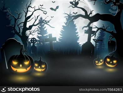 Cartoon halloween background