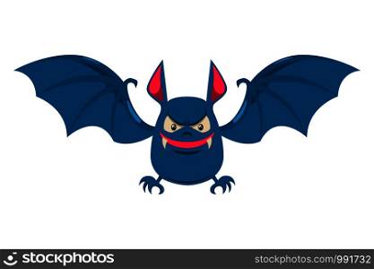 Cartoon halloween bat. Design element for poster, card, banner, flyer. Vector illustration
