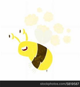 cartoon happy bee