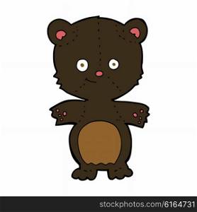 cartoon happy black bear
