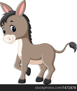 Cartoon happy donkey