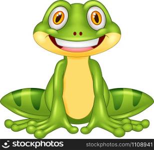 Cartoon happy frog
