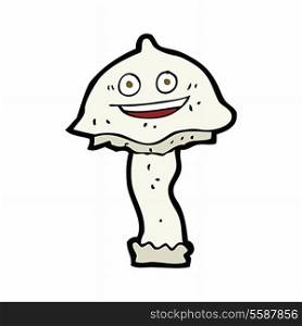 cartoon happy mushroom