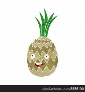 cartoon happy pineapple