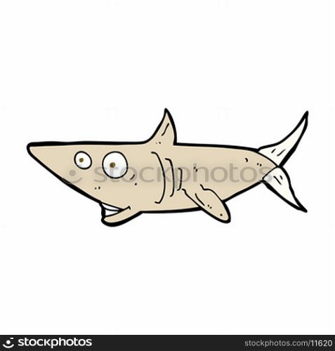 cartoon happy shark