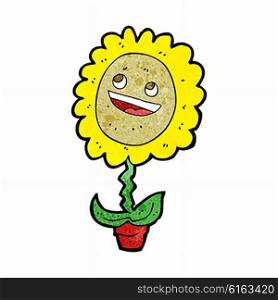 cartoon happy sunflower