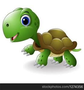 Cartoon happy turtle