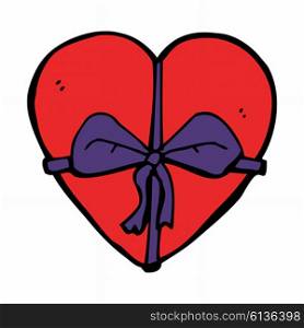 cartoon heart shaped present