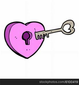cartoon heart with keyhole