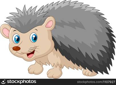 Cartoon hedgehog being looked