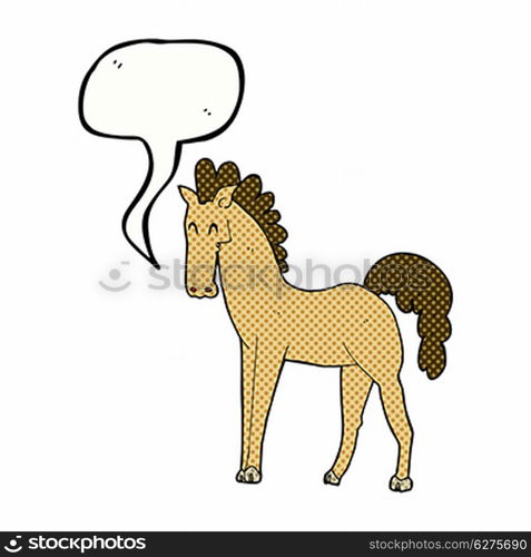 cartoon horse with speech bubble