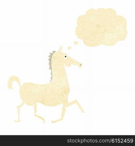 cartoon horse with thought bubble