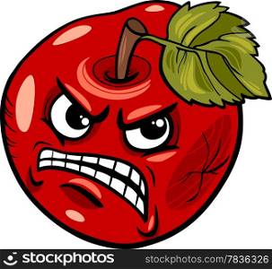 Cartoon Humor Concept Illustration of Bad Apple Saying or Proverb