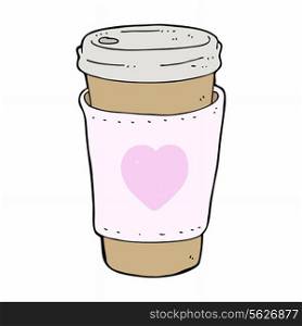 cartoon I love coffee cup