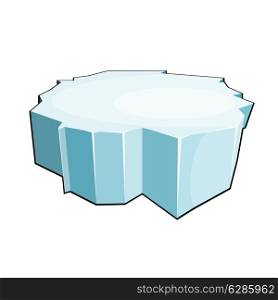 Cartoon ice floe. Isolate on white background. Vector illustration