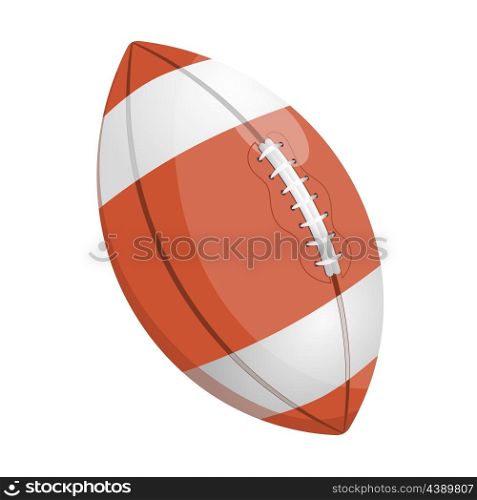Cartoon illustration of a rugby ball