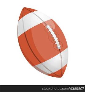 Cartoon illustration of a rugby ball