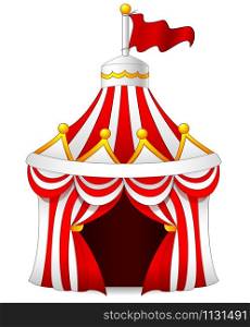 Cartoon illustration of circus tent