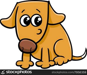Cartoon Illustration of Cute Dog or Puppy
