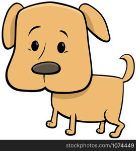 Cartoon Illustration of Cute Puppy Dog Comic Animal Character