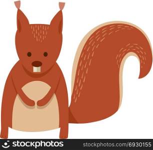 Cartoon Illustration of Cute Squirrel Rodent Animal Mascot Character