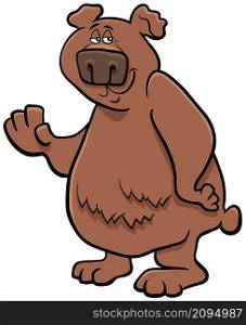 Cartoon illustration of funny bear comic wild animal character