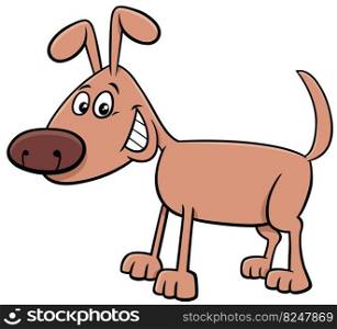 Cartoon illustration of funy dog comic animal character