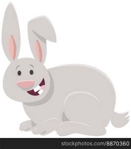 Cartoon illustration of happy rabbit or bunny animal character
