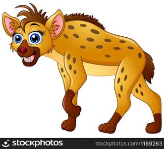 cartoon illustration of Hyena standing