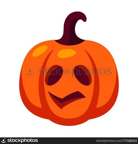 Cartoon illustration of pumpkin Jack Lantern. Happy Halloween celebration. Image for holiday and party.. Cartoon illustration of pumpkin Jack Lantern. Happy Halloween celebration.