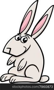 Cartoon Illustration of Rabbit Farm Animal Character
