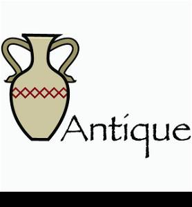 Cartoon illustration showing an antique vase