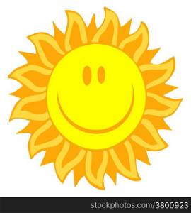 Cartoon Illustrations Of Smiling Sun