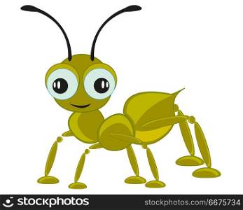 Cartoon insect ant. Cartoon insect ant on white background is insulated