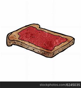cartoon jam on toast