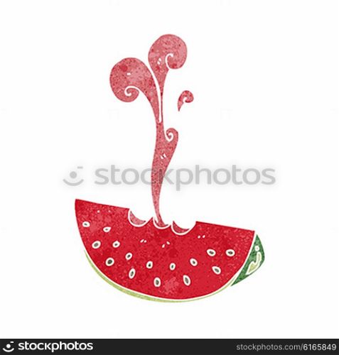cartoon juicy squirting watermelon