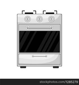 Cartoon kitchen oven . Vector illustration