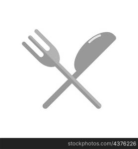 Cartoon knife and fork. Creative art. Cooking instrument. Gray colors. Line art. Vector illustration. Stock image. EPS 10.. Cartoon knife and fork. Creative art. Cooking instrument. Gray colors. Line art. Vector illustration. Stock image.