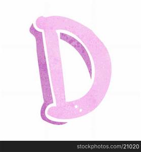 cartoon letter D