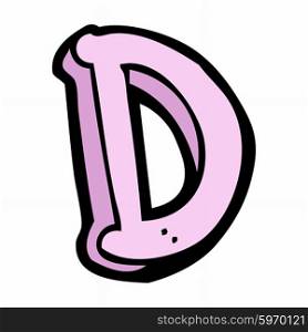cartoon letter D