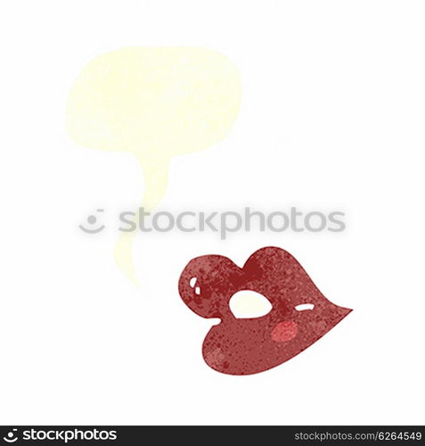 cartoon lips with speech bubble