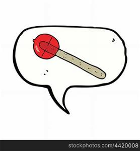 cartoon lollipop with speech bubble