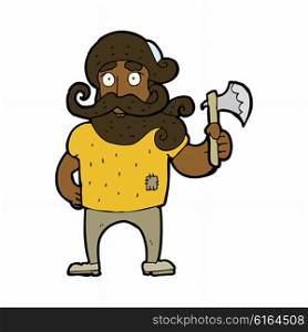 cartoon lumberjack with axe